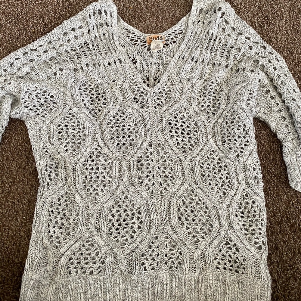Slouchy wide knit sweater